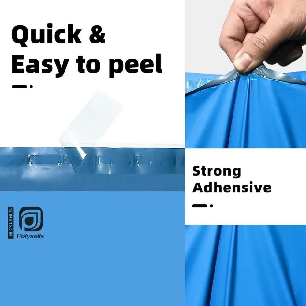 POLYMAILERS BLUE SHIPPING BAGS (50 PACK) 6" X 9" SELF SEAL MAILERS NEW - Picture 7 of 7